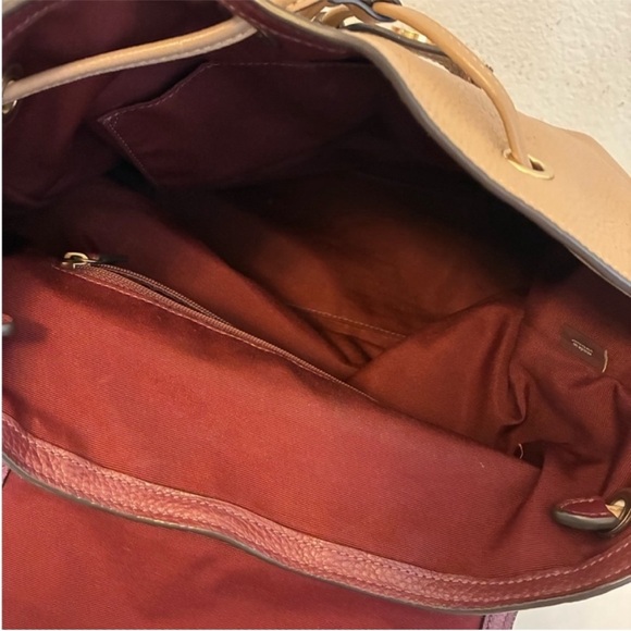 coach elle backpack red vintage leather OMNIA Coach backpack leather red -